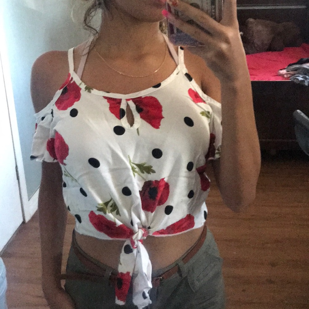 Flowered crop top